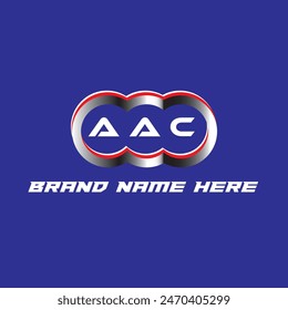 AAC letter logo vector unique attractive creative modern initial design white color on blue color background AAC letter logo icon design
