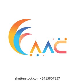 Diseño del logotipo de la tecnología de letras AAC sobre fondo blanco. AAC creativo concepto de logotipo de negocio de letras. Logo de monograma y tipografía en mayúsculas de AAC para marca de tecnología, negocios e inmobiliaria.
