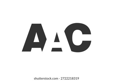 AAC logo design. Initial letter A A C bold font style for tech startups, consulting, corporate branding. Creative company name, headlines typography identity, trendy logotype. Vector illustration.