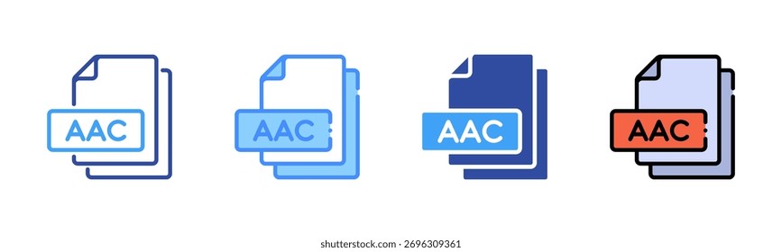 Conjunto De Ícones Aac De Vários Estilos