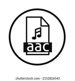 aac music file icon vector