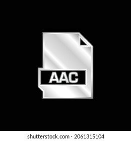 Aac silver plated metallic icon