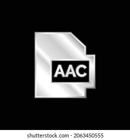 Aac silver plated metallic icon