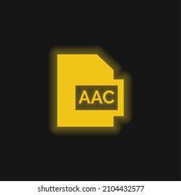 Aac yellow glowing neon icon