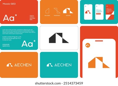 Aachen Architecture logo embodies elegance and precision, featuring a minimalist design that represents the seamless integration of form and function. The branding reflects modernity with clean lines.