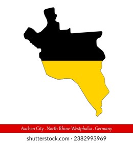 Aachen City Flag - North Rhine-Westphalia,Germany (EPS)