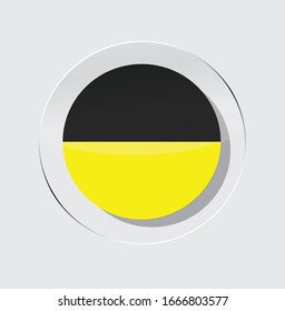 Aachen country flag circle icon with white background