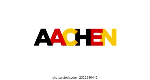 Aachen Deutschland, modern and creative vector illustration design featuring the city of Germany for travel banners, posters, web, and postcards.