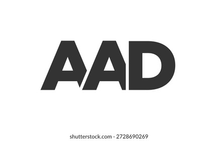 Modelo de design de logotipo AAD com texto em negrito forte e moderno. Logotipo vetorial inicial com tipografia simples e mínima. Identidade de empresa moderna ideal para a presença de marca de empresas.