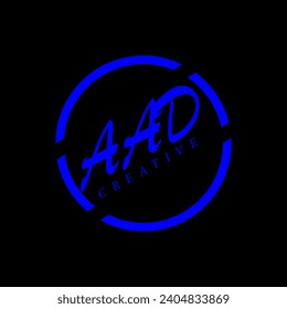 AAD logo design vector template