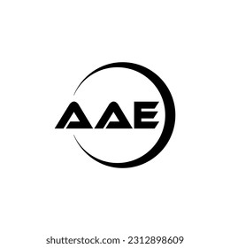 AAE letter logo design in illustration. Vector logo, calligraphy designs for logo, Poster, Invitation, etc. svg
