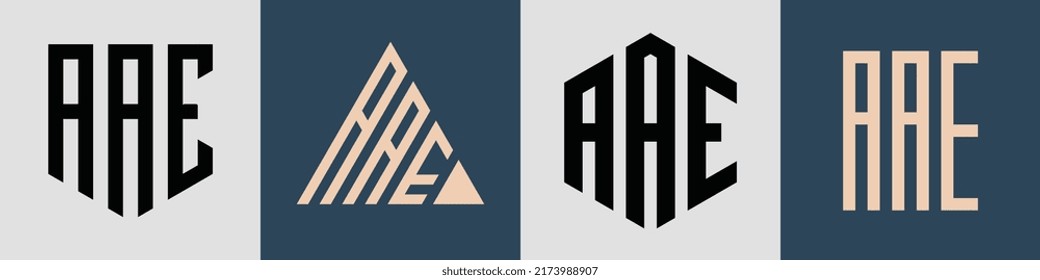 AAE modern initial letter logo design vector bundle. It will be suitable for which company or brand name start those initial.