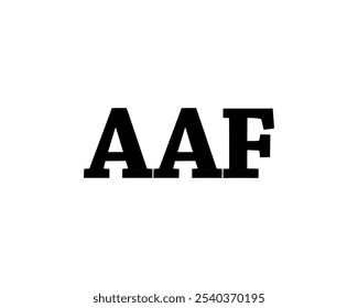 Modelo de vetor de design de logotipo AAF. AAF