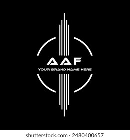 AAF three letter modern logo design on black color background
