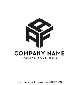 AAF,FAA,AFA Initial Logo Letter of Symbol Company. Modern template Flat black signs design on White Background. vector icon illustration - Vector