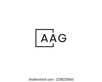 Letra AAG Ilustración del vector de diseño del logotipo inicial