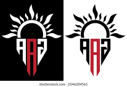AAG Carta Logo Design. Ícone do logotipo com as letras iniciais AAG. Letra abstrata AAG modelo de design de logotipo de vetor mínimo.