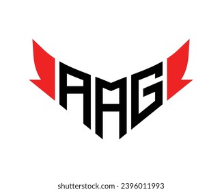plantilla de diseño de logotipo de letras AAG