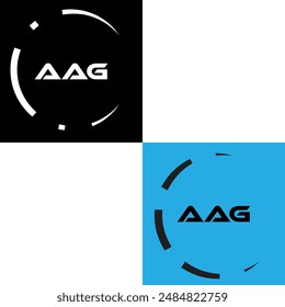 AAG,GAA,AGA Initial Logo Letter of Symbol Company. Modern template Flat black signs design on White Background. vector icon illustration - Vector