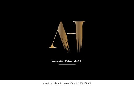 AAH, HA, A, H abstrakte Buchstaben Logo-Monogramm