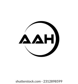 AAH letter logo design in illustration. Vector logo, calligraphy designs for logo, Poster, Invitation, etc. svg
