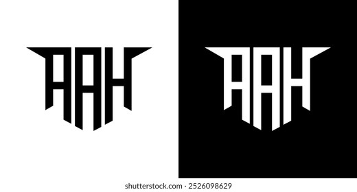AAH letter logo design with white background in illustrator, vector logo modern alphabet font overlap style, calligraphy designs for logo, Poster, Invitation, etc.