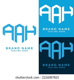 AAH letter logo. AAH Monogram logo design for entrepreneur and business.