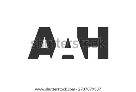 AAH logo design. Initial letter A A H bold font style for tech startups, consulting, corporate branding. Creative company name, headlines typography identity, trendy logotype. Vector illustration.