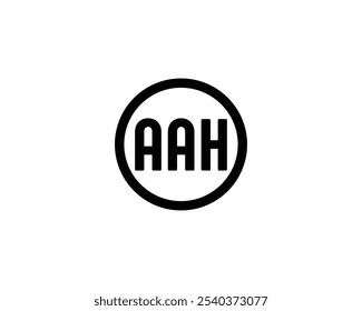 Plantilla de Vector de diseño de logotipo AAH. AAH