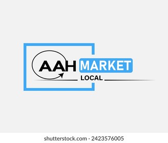 AAH logo. local target market logo. simple logo design, icon AAH