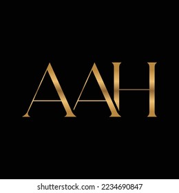 AAH Luxury Monogram initial letters logo Design
