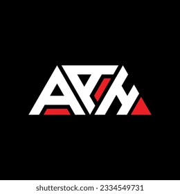 AAH triangle letter logo design with triangle shape. AAH triangle logo design monogram. AAH triangle vector logo template with red color. AAH triangular logo Simple, Elegant, and Luxurious design.