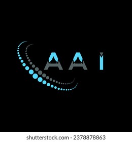 Logo de la carta AAI diseño creativo. Diseño único AAI.

