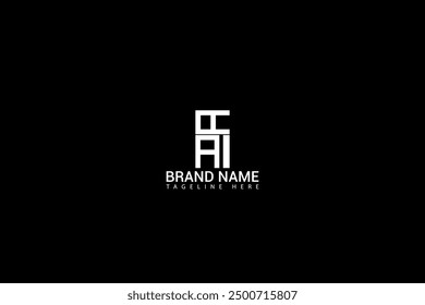 Diseño de logotipo de letra AAI. Icono del logotipo de AAI con letras iniciales. Letra Abstractas AAI A I Plantilla mínima de diseño de logotipo. Un Vector de diseño de letra A I con Colores negros. Logotipo de AAI, Vector, de reserva