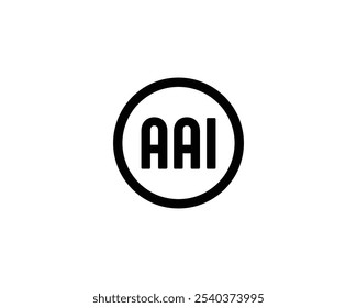 Plantilla de Vector de diseño de logotipo AAI. AAI