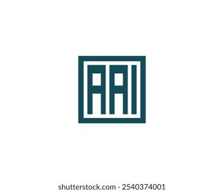 Modelo de vetor de design de logotipo AAI. AAI