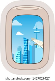 Aairplane window vector traveling by plane and porthole view in flight illustration tourism set of windowpane in aircraft transport and aeroplane isolated on white background