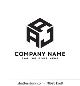  AAJ Initial logo Symbol. Modern template Flat black signs design. vector icon illustration - Vector