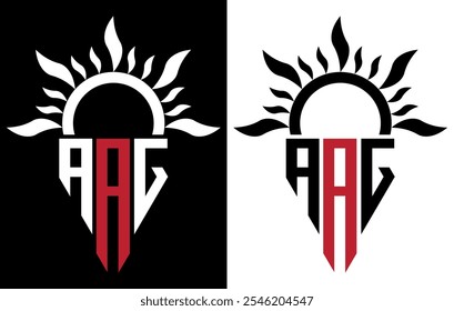 Diseño de logotipo de letra AAJ. Icono del logotipo de AAJ con letras iniciales. Plantilla de diseño de logotipo de Vector mínimo de letra Abstractas AAJ.