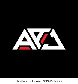 diseño del logotipo de la letra triangular AAJ con forma triangular. Monograma de diseño del logotipo del triángulo AAJ. Plantilla de logotipo vectorial triangular AAJ con color rojo. Logo triangular AAJ Diseño sencillo, elegante y lujoso.