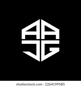 Logo de la carta AAJG diseño creativo con gráfico vectorial, logo simple y moderno AAJG.
