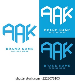 AAK letter logo. AAK Monogram logo design for entrepreneur and business.