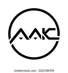 AAK Monogram Circle Letter Logo Design
