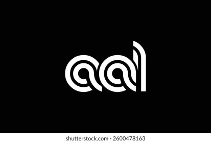 AAL Creative Unique Modern Letter Logo Design. Stylized logo featuring a unique letter design, presenting abstract minimalist aesthetics and modern appeal.