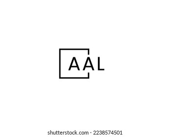 Ilustración del vector de diseño del logotipo inicial de la carta AAL
