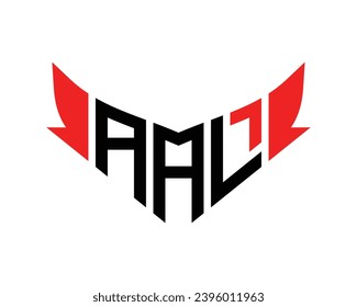 AAL letter logo design template.