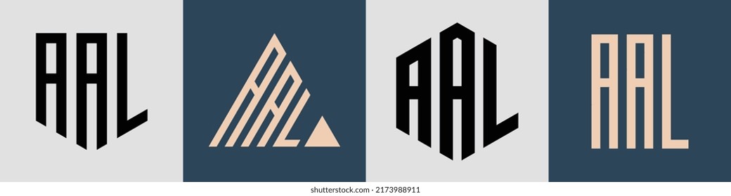 AAL moderno diseño del logotipo de la letra inicial conjunto vectorial. Será adecuado para qué empresa o nombre de marca inician esas iniciales.