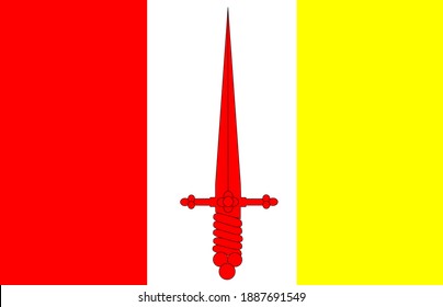 Aalst municipality ( Flemish Region, Flanders, Flemish Community, Belgium ) flag vector icon
