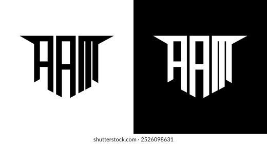 AAM letter logo design with white background in illustrator, vector logo modern alphabet font overlap style, calligraphy designs for logo, Poster, Invitation, etc.