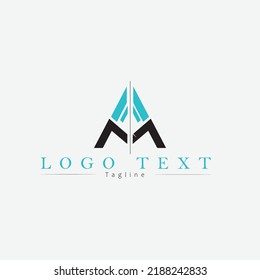 AAM logo design cutting style